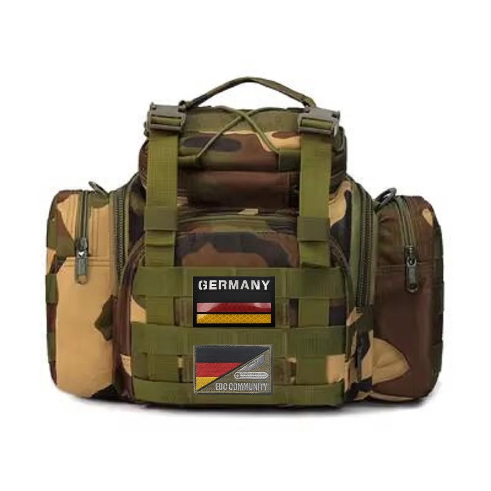 Military Fan IR  Reflective Germany Flag DEU  Armband Backpack Patch Jungle Camo Outdoor Bag Badge with Patches for Clothing