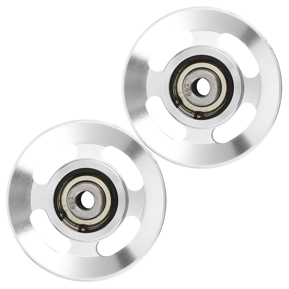 

2 Pcs Fitness Equipment Accessories Accessory Replaceable Pulley Metal Universal Gym Silver Wheel for