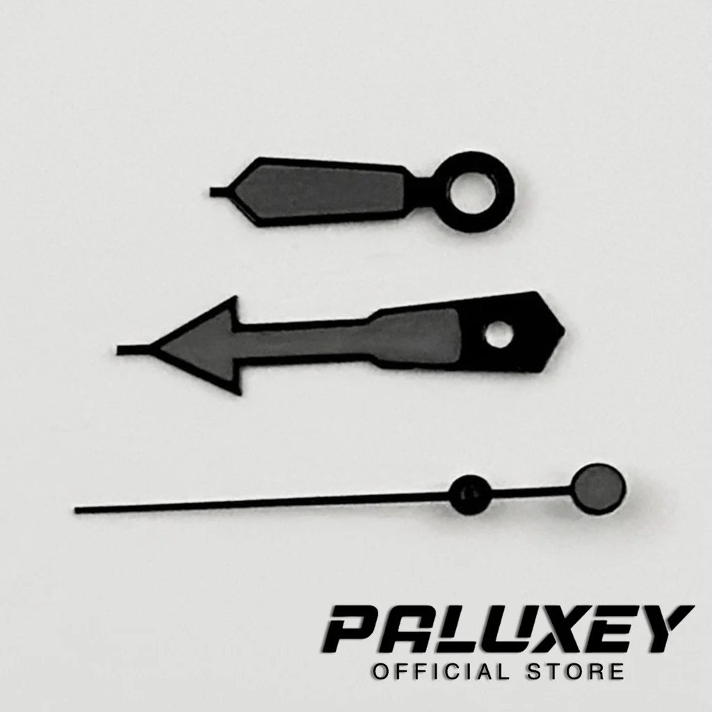 NH35 черные стрелки для часов, зеленый светящийся указатель, запасные аксессуары, подходят для механизма NH35/NH36/7S26/7S36/4R35/4R36