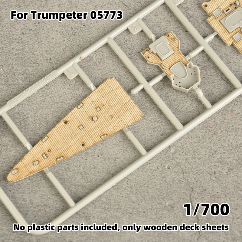 Modell-Upgrade-Teile: Lasergeschnittene Holzdeckplatte mit selbstklebender Ankerkette für TRUMPETER 05316 05773 Battleship 1/700 1/350 – Detail 7