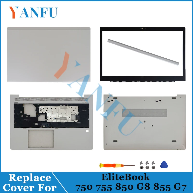 

Новинка для ноутбука EliteBook 750 755 850 G8 855 G7, задняя крышка ЖК-дисплея, передняя панель, упор для рук, нижняя часть корпуса, рамки для ноутбука, клавиатура