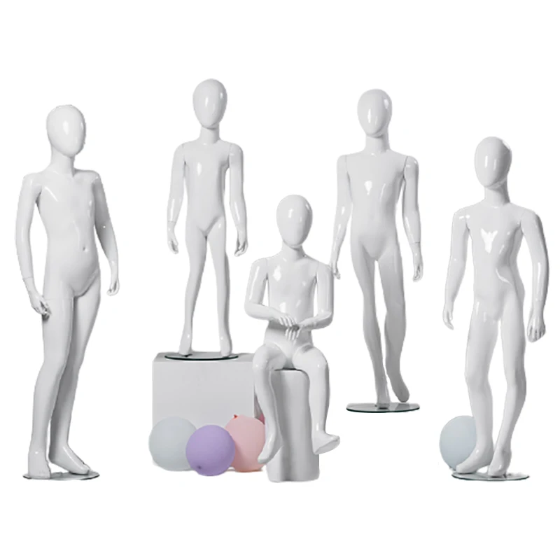 

Wholesale Teenager Unisex Girl Boy Kids Shop Child Mannequin Full Body White Children Mannequins Full Body for Clothing Display