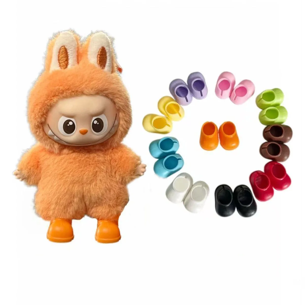 [인형 없음] 미니 인형 신발 10.5cm 미니 라부부 4.0 인형 신발 짧은 레인 부츠 인형 옷 액세서리 선물