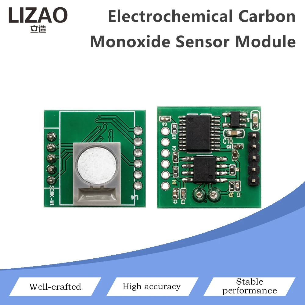 SC16-CO Electrochemical Carbon Monoxide Sensor Module UART I2C Digital Output CO Gas Detection Module Compact PCB Board