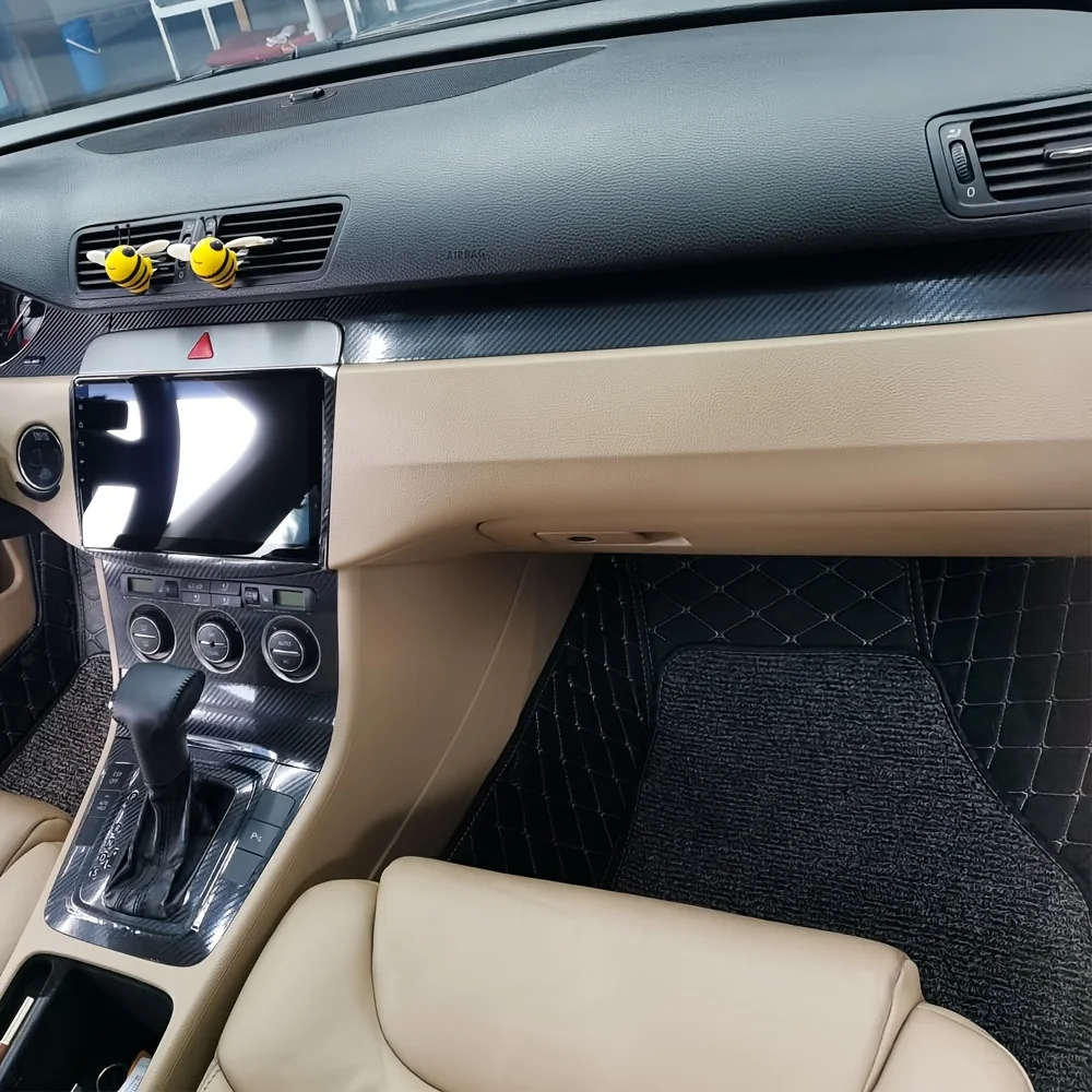 

For VOLKSWAGEN Passat B6 from 2006-2011 Interior Control Panel Door Handle Carbon Fiber Stickers Decals Car styling Accessorie