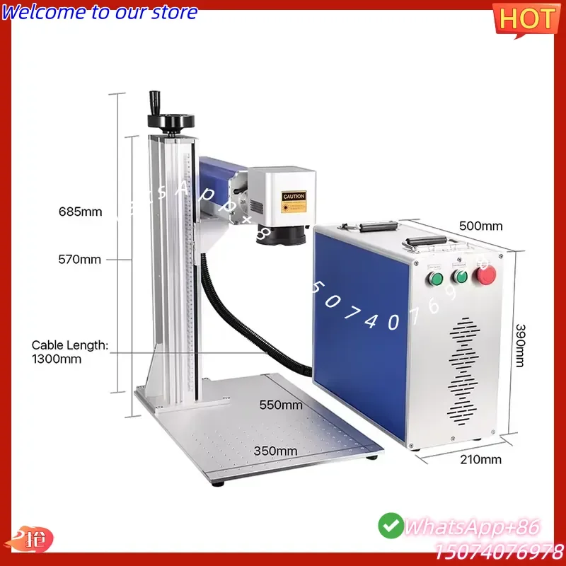 2026 ARL 50W Fiber Engraving & Marking Machine for Stainless Steel DXF/BMP/AI Support 110x110mm Working Area Portable