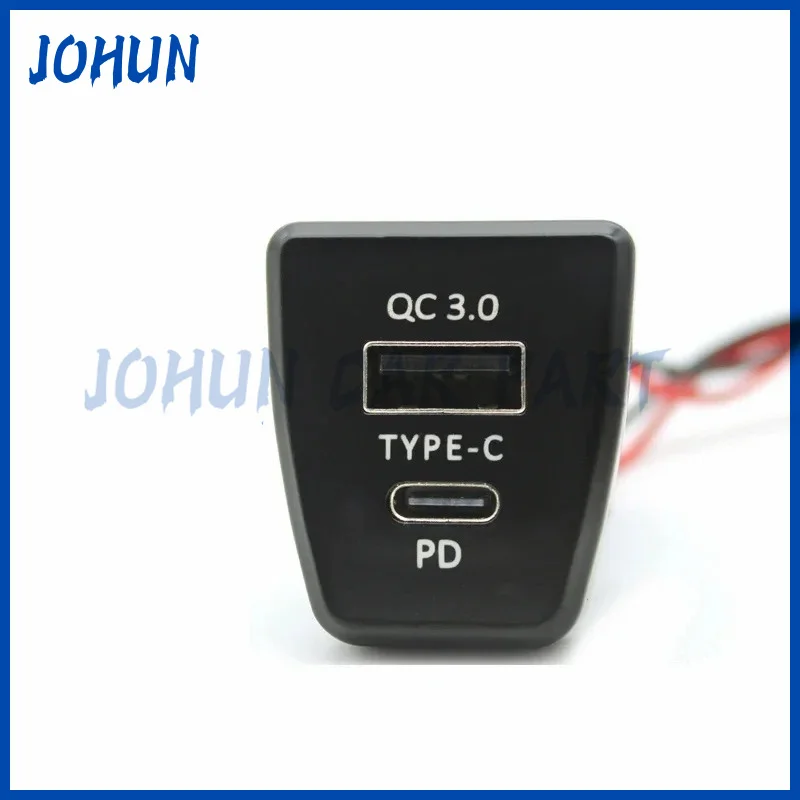 Picture 5: Car Auto Charger Interface Socket Accessories TYPE-C PD QC3.0 USB For Phone Charger Using For Toyota RAV4 5th XA50 2019 2020