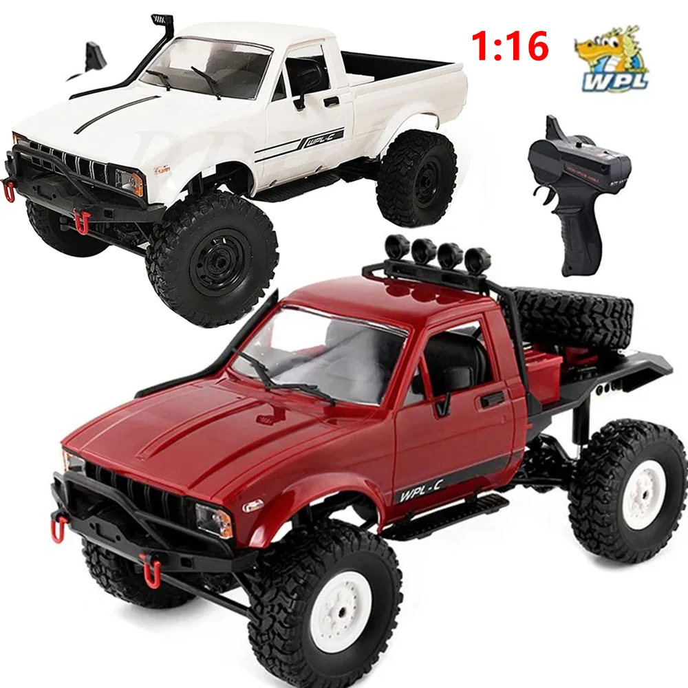 WPL C24 C14 C24-1 Controlled Cars Off-Road RC Car 1:16 RC Crawler Military Truck Electric Car Truck 4WD Battery Power Car