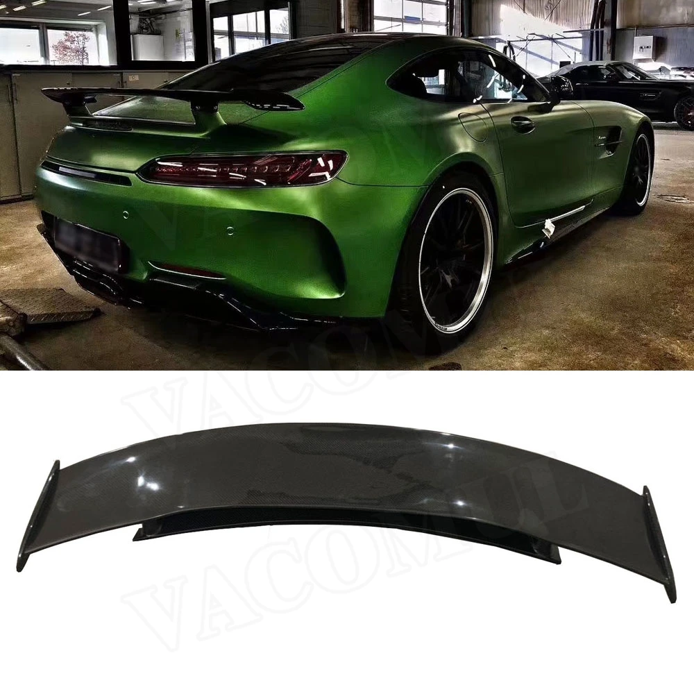 VACOMUL Carbon Fiber Rear Spoiler Trunk Wings For Mercedes Benz AMG GT AMG GTS AMG GTR Coupe 2-Door Car Styling 2015-2019 Bumper