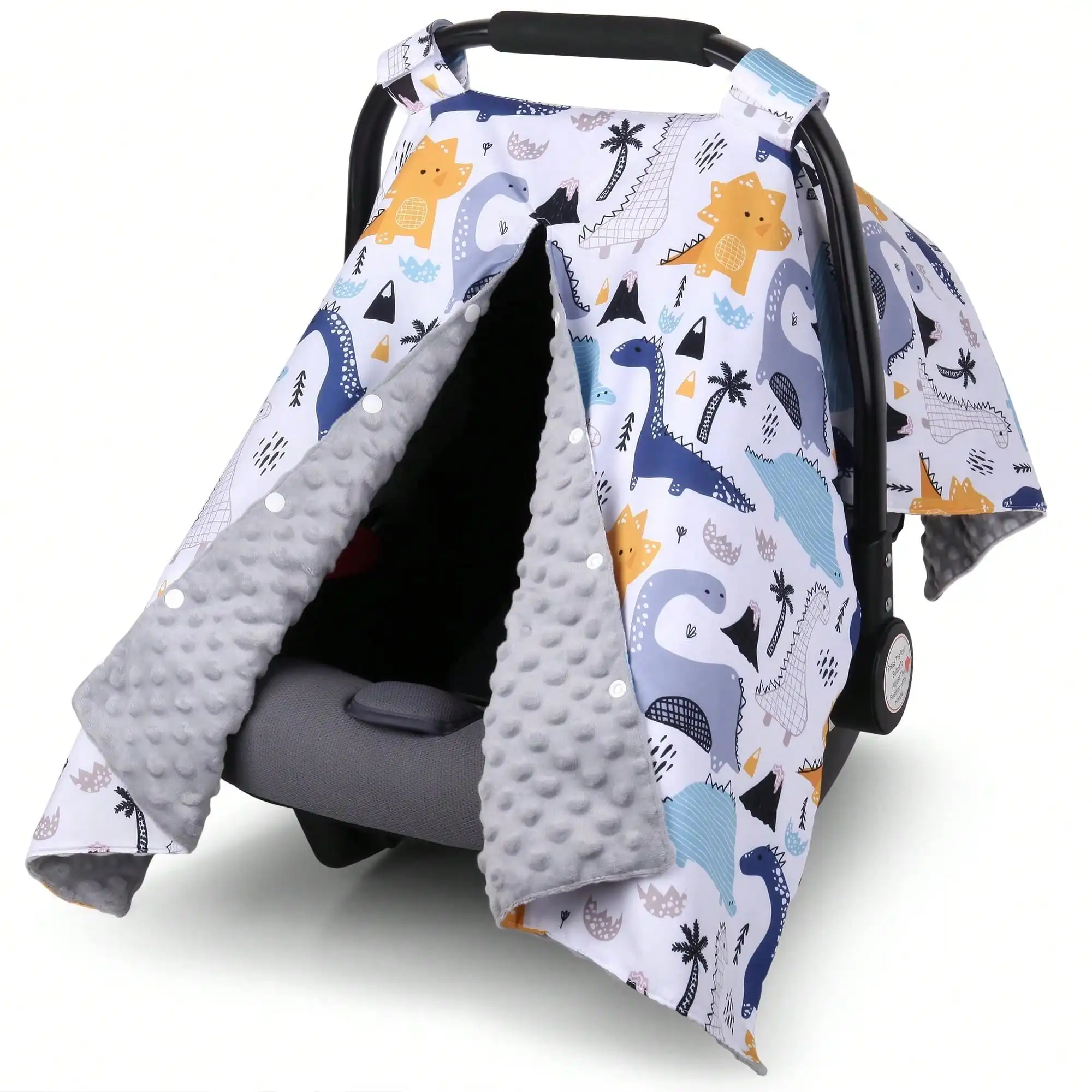 Carseat Covers Girl, Minky Infant Car Seat Cover Winter, Peekaboo Opening Car Seat Canopy, Multi-Use Carrier, Stroller, Nursing Cover