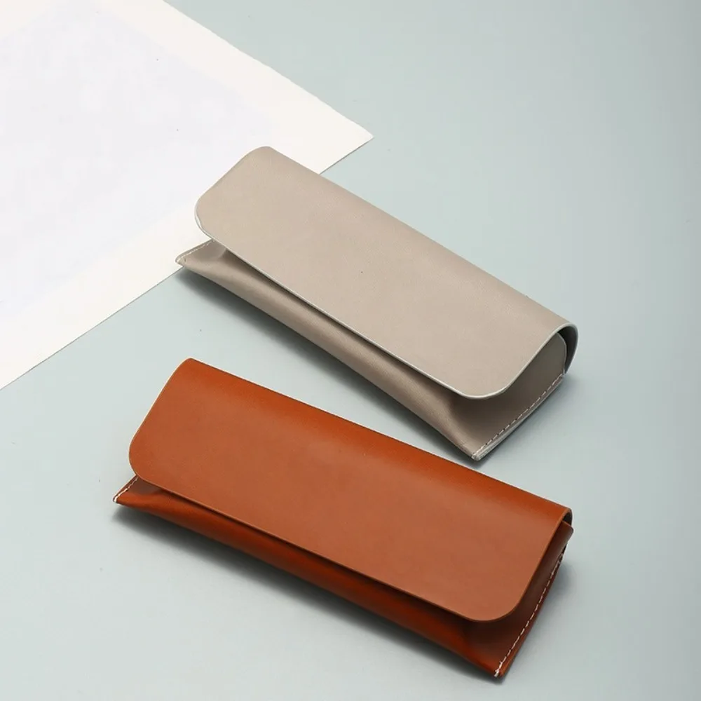 Portable PU Leather Glasses Case Anti-compression Solid Color Sunglasses Protective Box Hard Shell Unisex Glasses Box Women - view 3