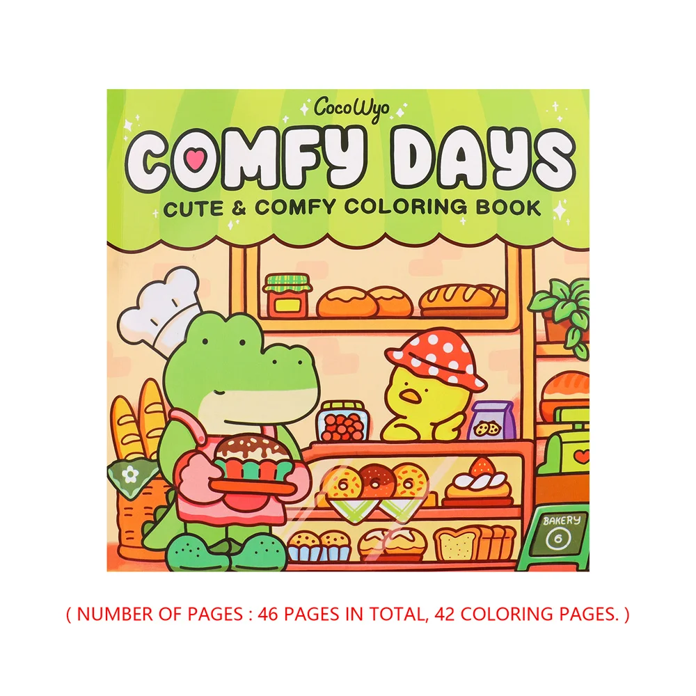 UYEE COZY GIRL Coloring Book In Cozy Moments For Relaxation Educational Doodles Book Featuring Adorable Creepy Creatures