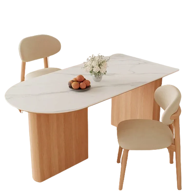 Big Designer Dining Table Kitchen Floor Nordic Living Room Dining Table Coffee Modern Oval Mesas De Comedor Home Furniture