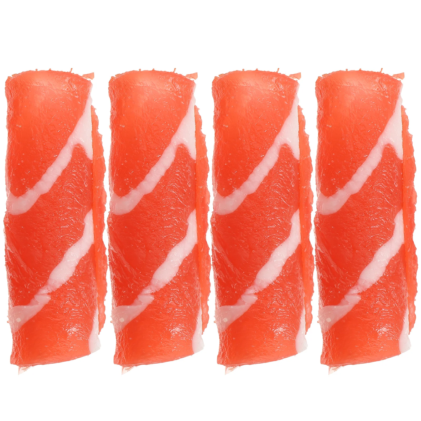 

4 Pcs Artificial Simulation Meat Roll Child Fake Food Toys Pretend Play 8X25X25CM Pvc Samples