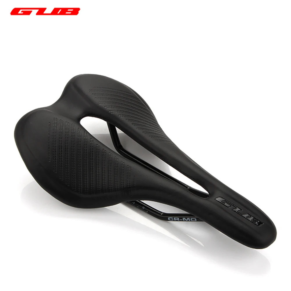 

GUB 1182 Mountain Road Bicycle Saddle, Cr-Mo Hollow Ventilate, Superfiber Leather Surface, PA Reinforced Bottom Plate