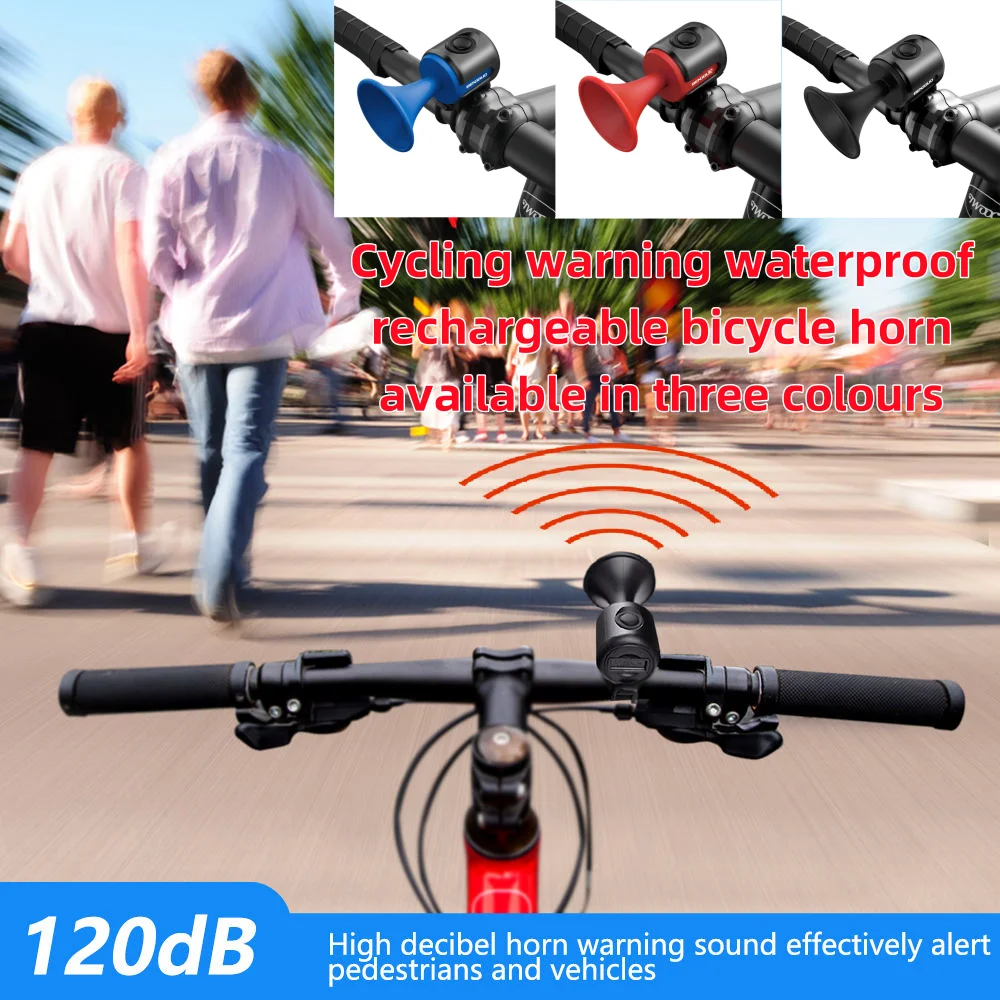 

arriver 120db mini bell loud road bike horn cycling warning waterproof rechargeable bike horn