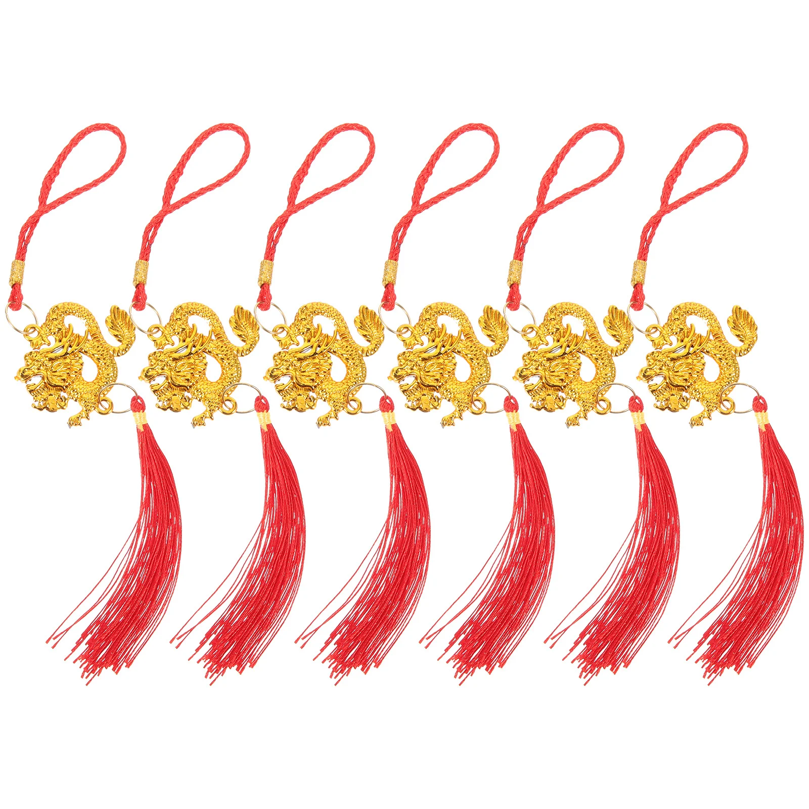 6 قطعة زخرفة التنين معلقة السنة الصينية الجديدة ديكور جدار الداخلية قلادة للعام الجديد ديكور مناسب المنزل مكتب مول 2024 #4