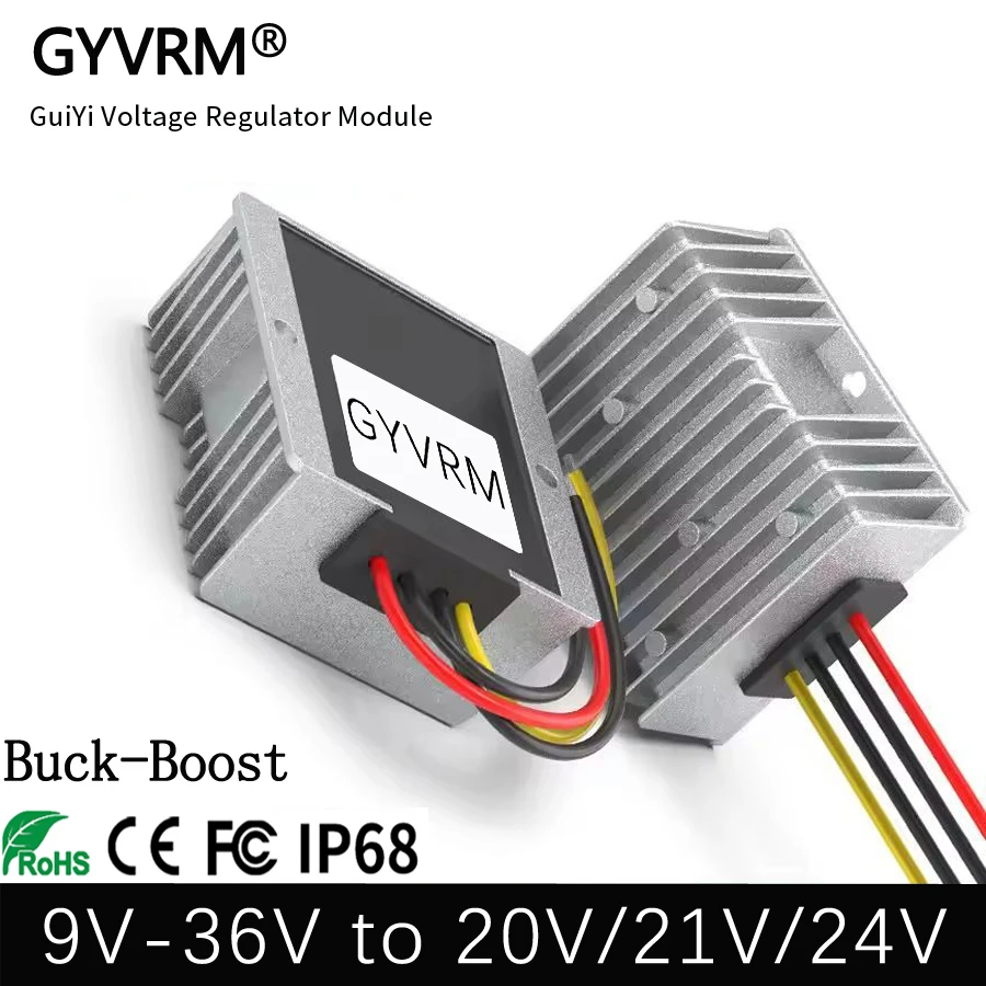 

12V24V (9-36V) to 20V 21V 24V Voltage Stabilizer Regulator 20V21V24V Volt DC DC Boost Buck Converter Power Supply For Cars Boats