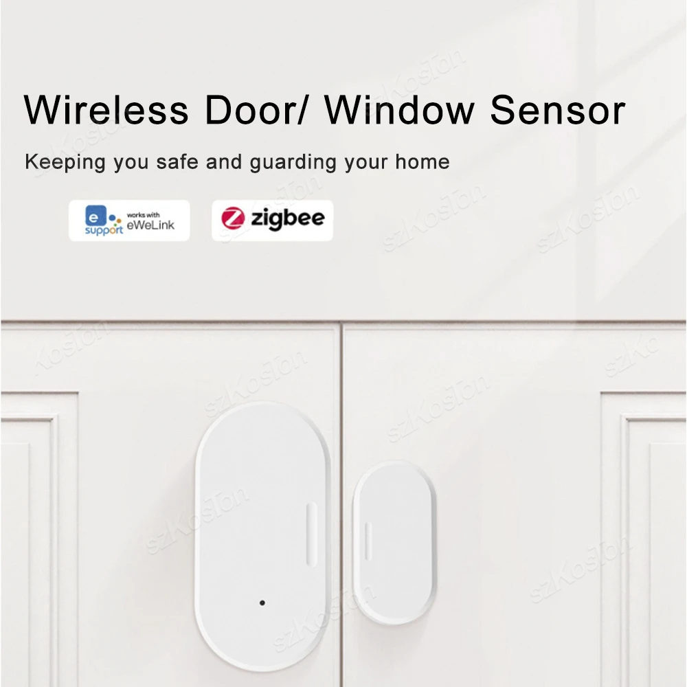 Ewelink App Zigbee Deur Raam Sensor Ingang Sensor Beveiliging Inbraak Magnetische Deur Sensor Alarm Smart Life Alexa Google