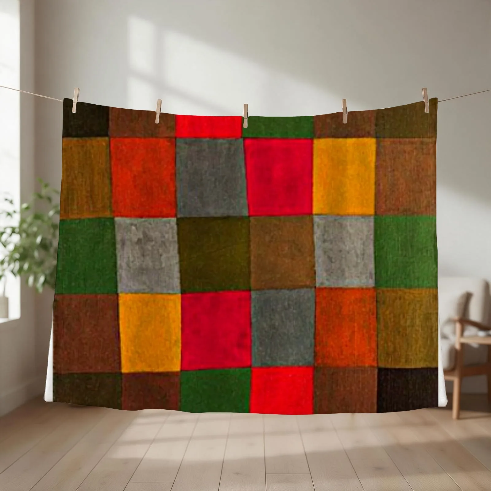 Klee - New Harmony, abstract artwork Throw Blanket Hairys Decoratives Luxury Soft Blankets