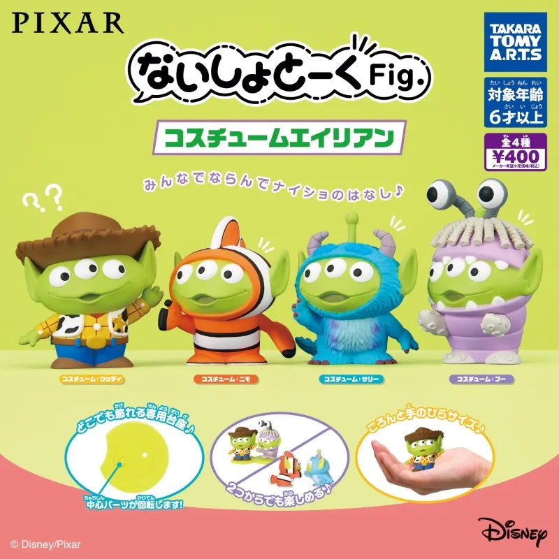 TAKARA TOMY gashapon Alien วู้ดดี้ qversion ขนาดเล็กตุ๊กตาขยับแขนขาได้อนิเมะของเล่นของขวัญคอลเลกชันตัวละครการ์ตูน