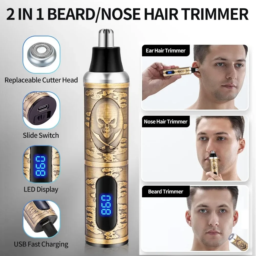 Hair Clipper for Men Zero Gapped Nose Hair Trimmer Set Professional Barber Clippers for Haircut Cordless Beard Trimmer