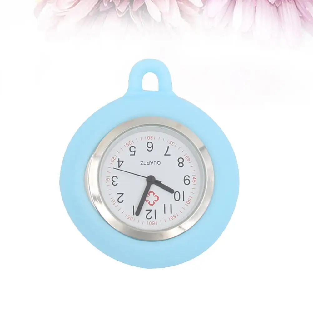 Portable Nurse Watch Unisex Nurse Hanging Watch Fresh Nurses Rope Watch (Light Blue, without Lanyard)