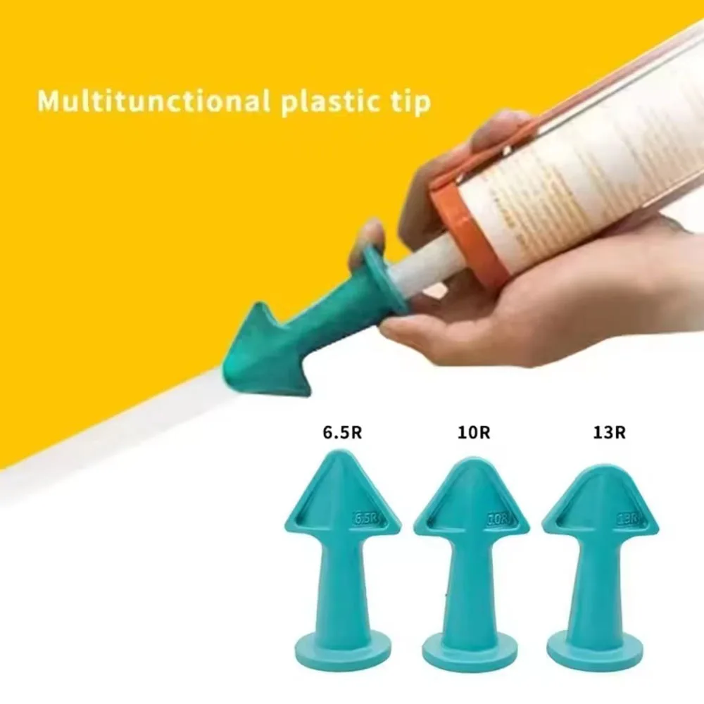 3pcs/set Multi-functional Silicone Sealant Nozzle Scraper Floor Caulking Tools Silicone Sealant Nozzles Kit Home Improvement Set
