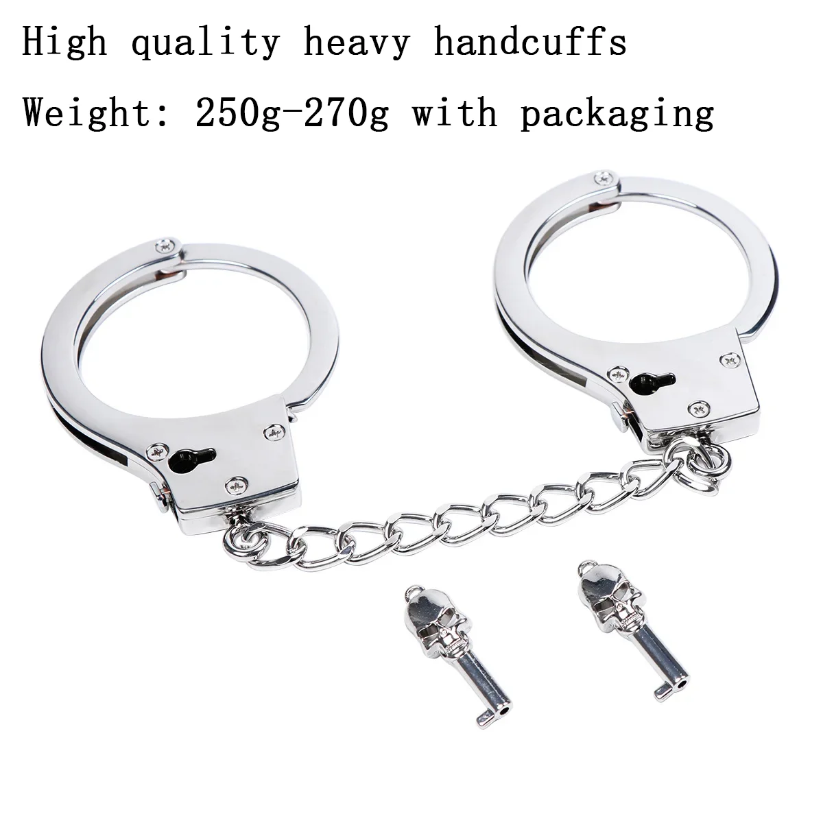 DUTRIEUX Stainless Steel Handcuffs Adjustable Fetish Restraints BDSM Bondage Alloy Lock Hand Ankle Cuffs Set Sex Toys For Couple