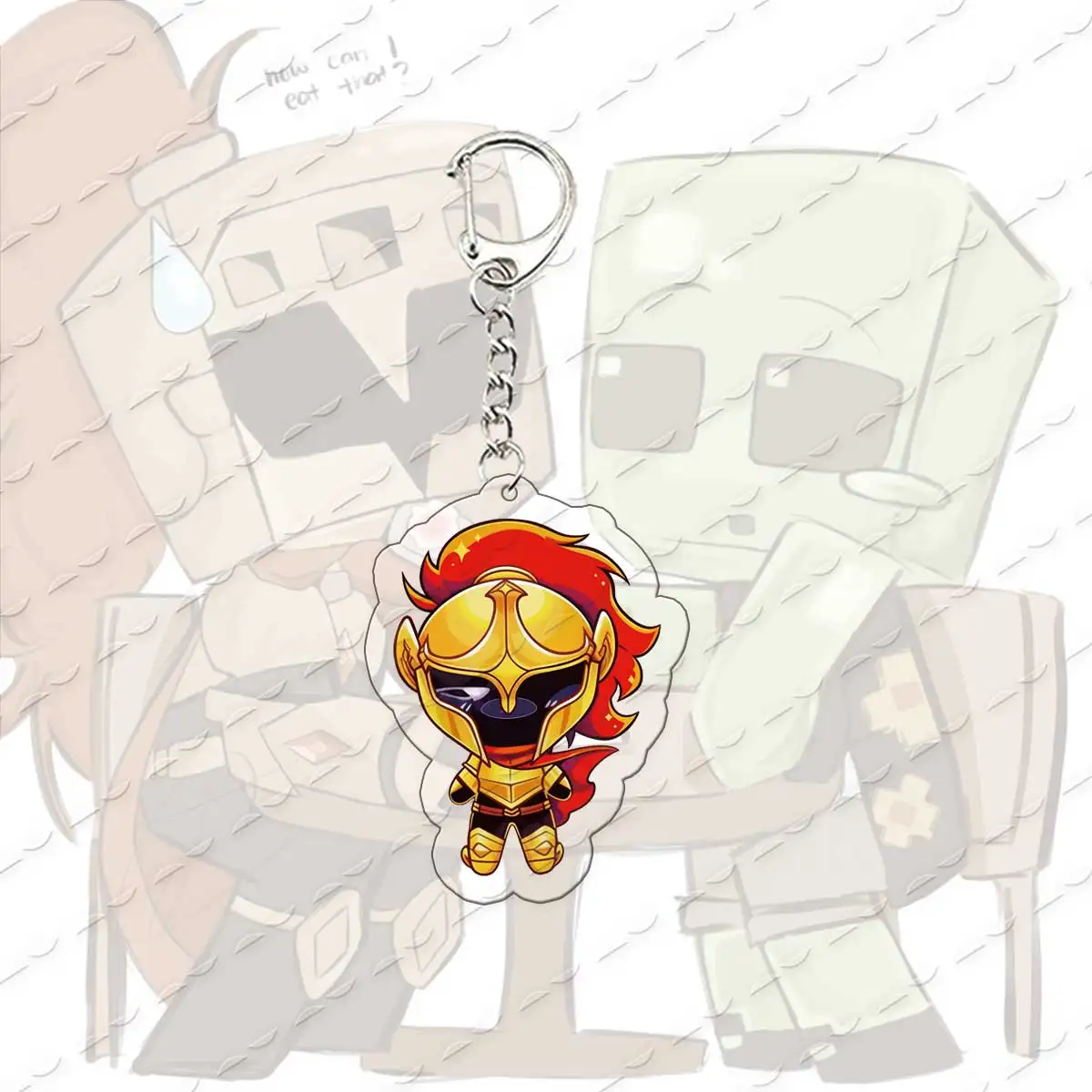 D3rlord3 Avery Chibi Keychain Bag Charms Searching for a World That Doesn't Exist Keyrings Pendant Chains Gamer Fans Gifts