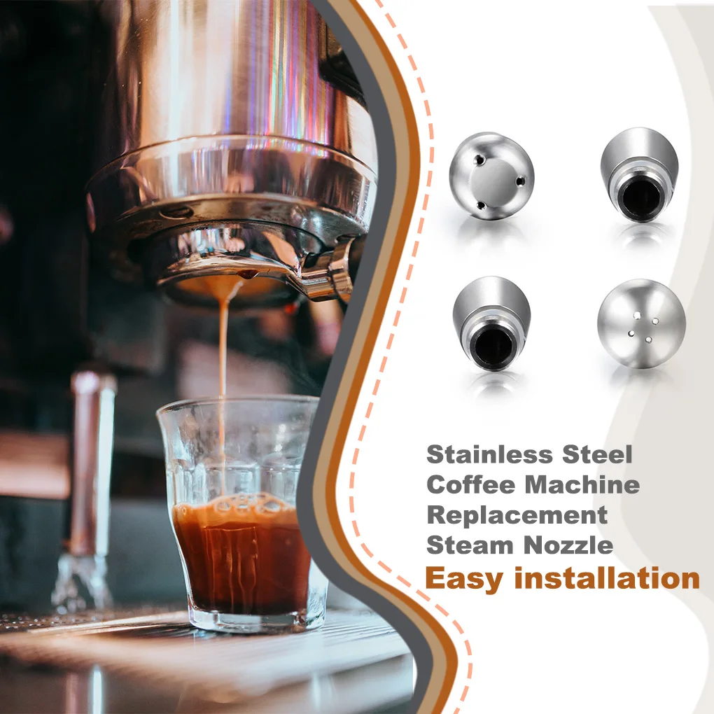 Coffee Machine Steamer Steam Replacement Nozzle Milk Foam Tip 3-Hole 4-Hole Accessories Foaming Maintenance Kits