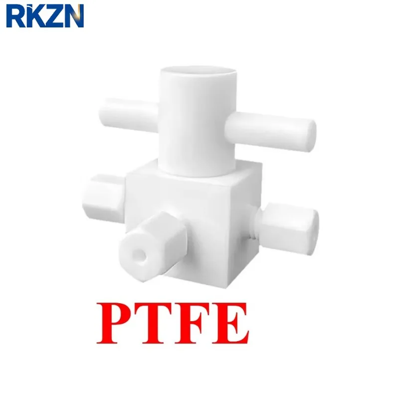 PTFE Compression Ball Valve T/L Port Horizontal 1/8