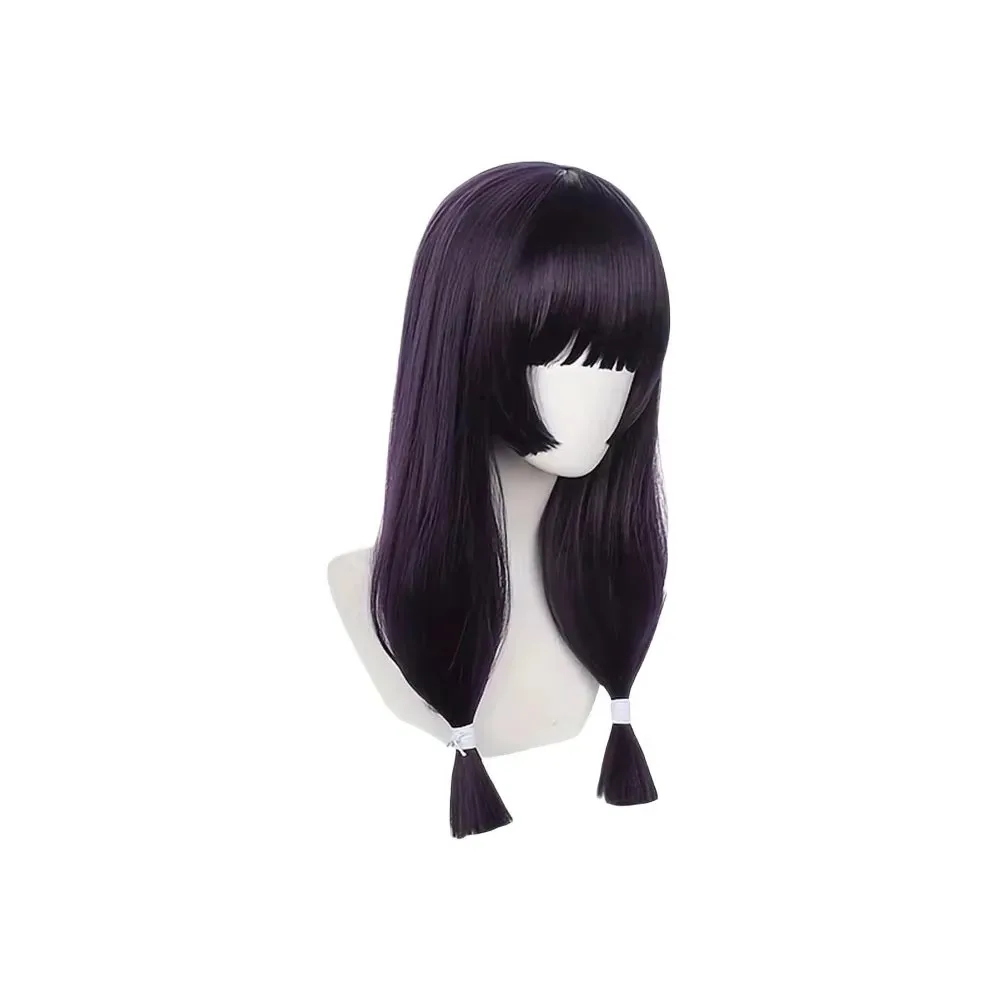 Peluca de Cosplay de Anime Iori Utahime, coletas dobles largas y rectas, Peluca de pelo sintético para accesorios de Halloween para Festival de Frieren
