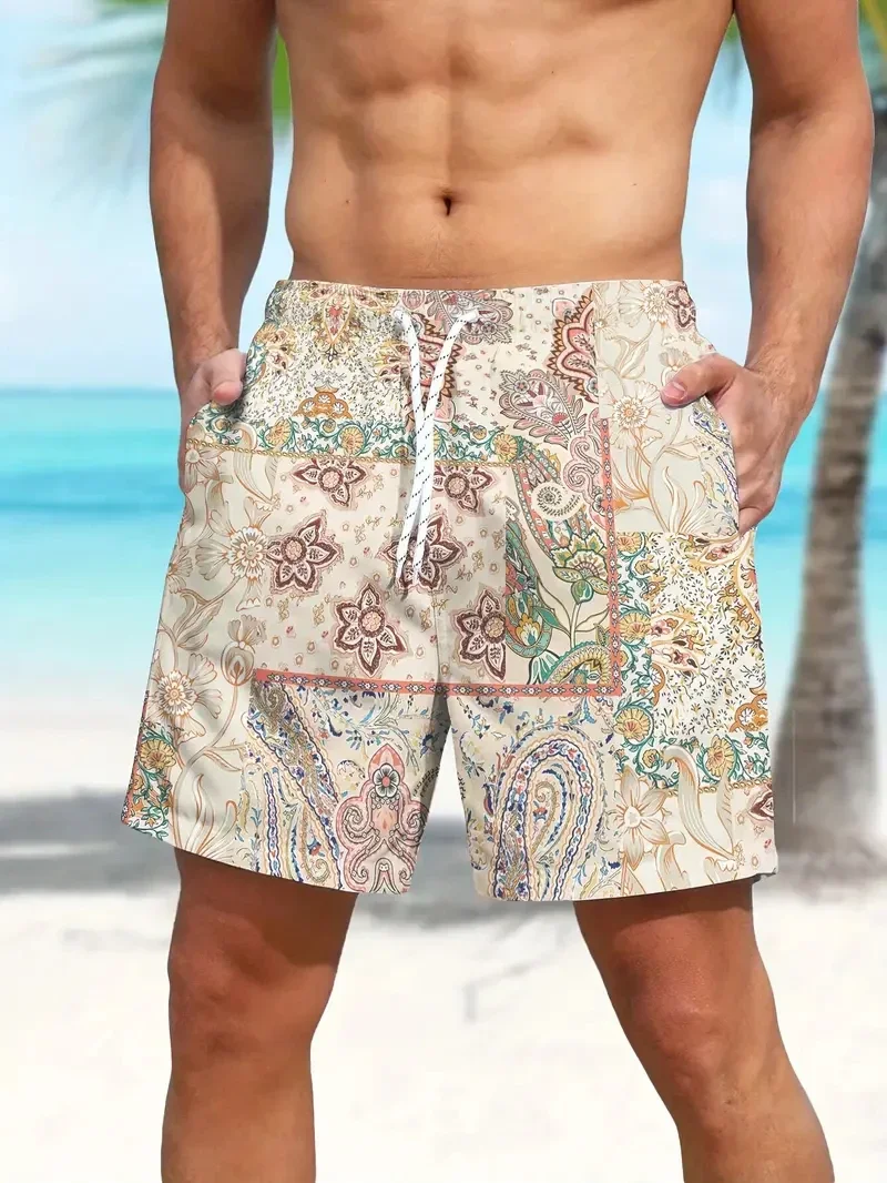 Pantaloncini stampati con elementi 3D Boutique estivi da uomo nuovi pantaloncini Casual traspiranti ad asciugatura rapida da uomo pantaloncini da spiaggia di tendenza da uomo