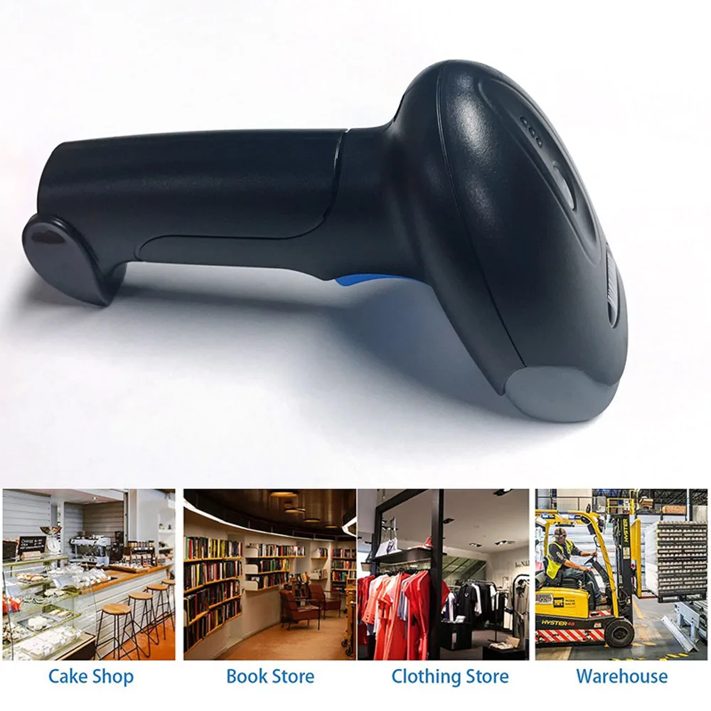 2D QR Reader Scanner 1D/2D Handheld Barcode Scanner Bar Reader Portable QR Scanner USB 2.4G  Wireless PDF417 Data Matrix Code