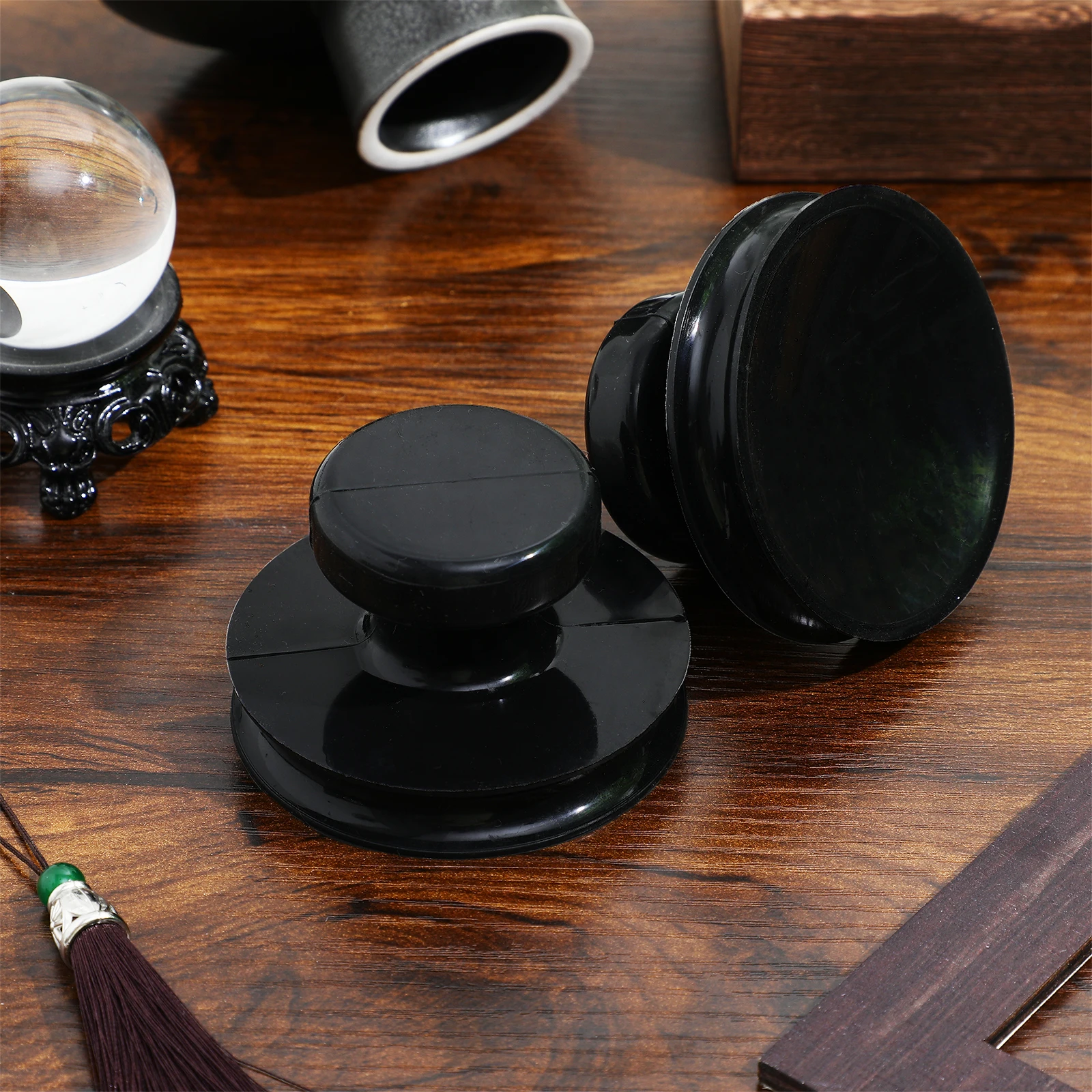 2 stks Rubberportable Zuighandvat Voor Tibetaans Zingen Meditatie Accessoires Klankschaal Vervangende Onderdelen Sterke Dragende