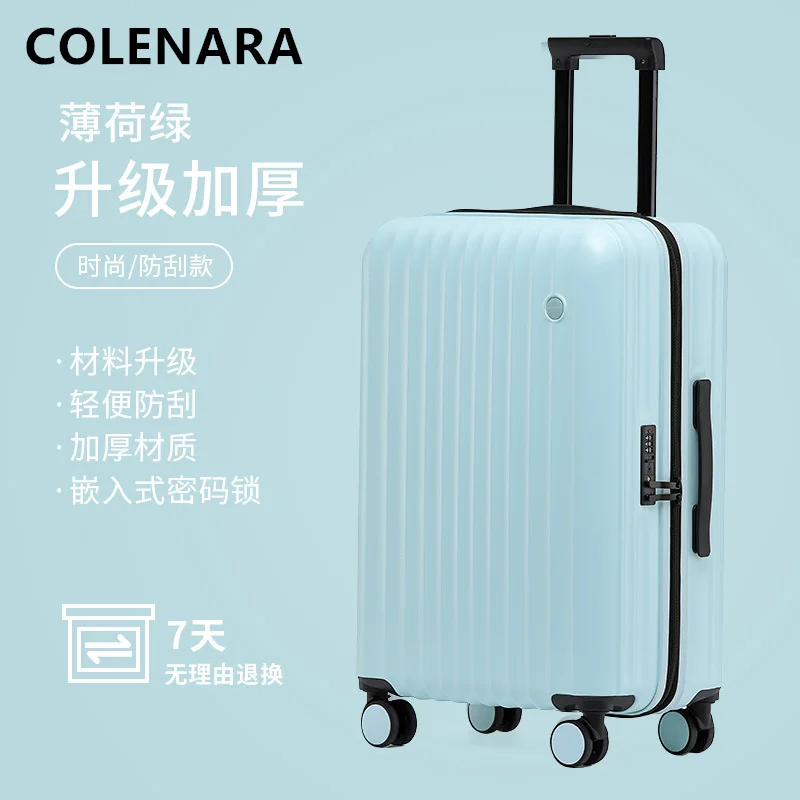 COLENARA 20 "22" 24 "26 pollici nuova valigia Trolley di grande capacità scatola d'imbarco robusta e resistente con ruote bagaglio a rotelle