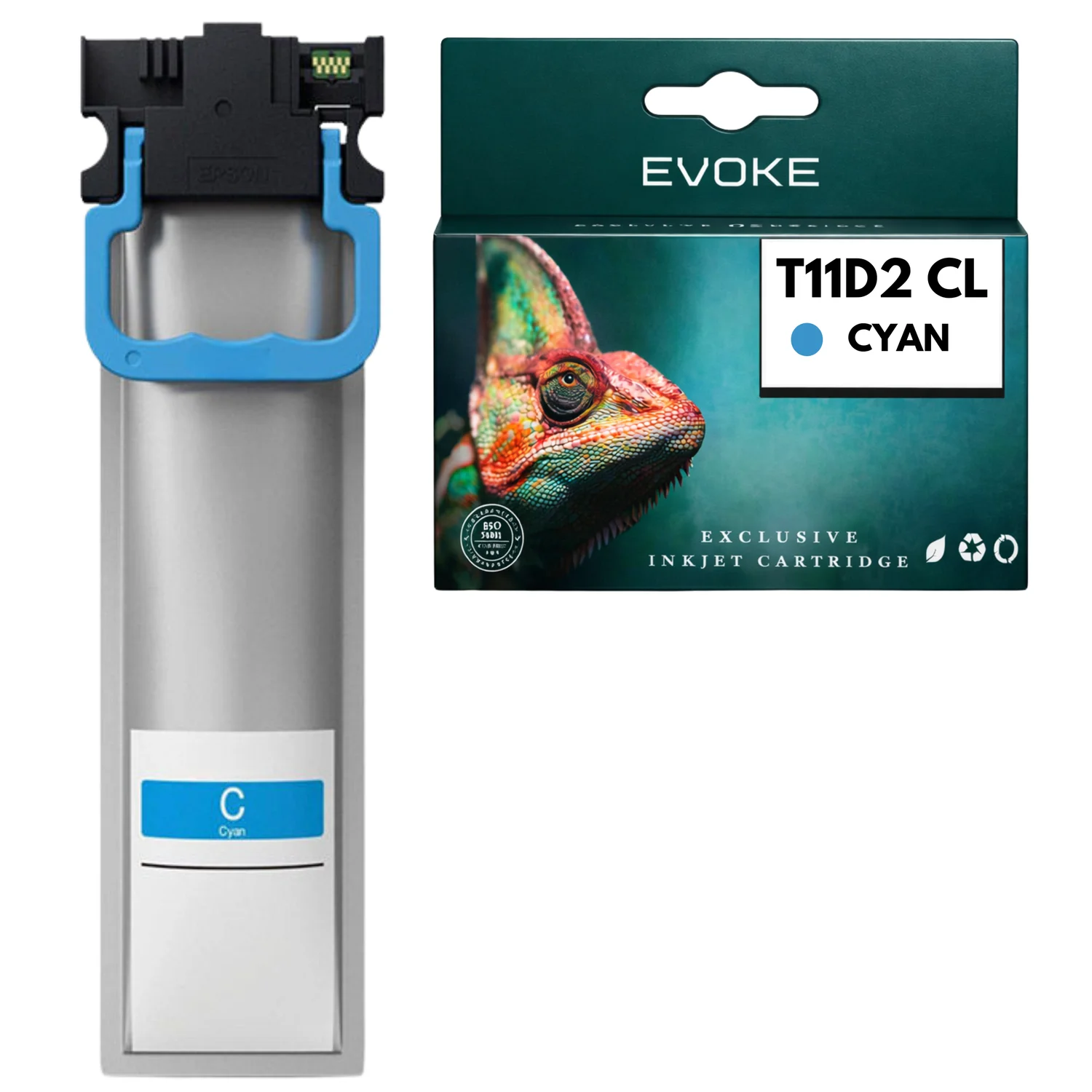 Evoke compatibele inkt voor Epson T11D2 C13T11D240 cyaan Wf-C5390Dw Wf-C5890Dwf