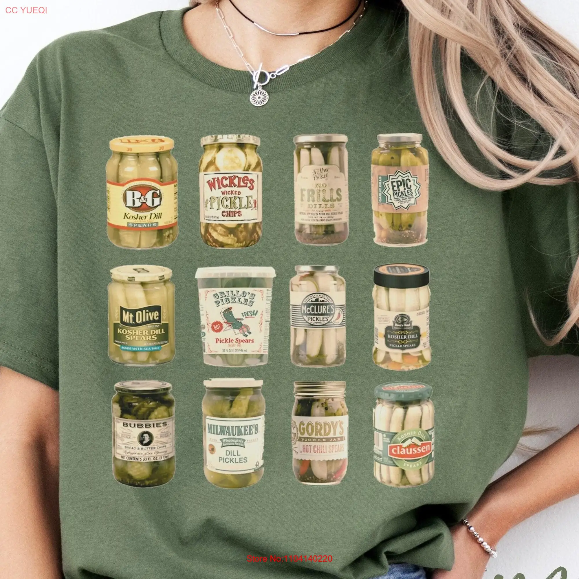 Vintage Canned Pickles T Shirt Pickle Jar Foodie Christmas Fall long or short sleeves