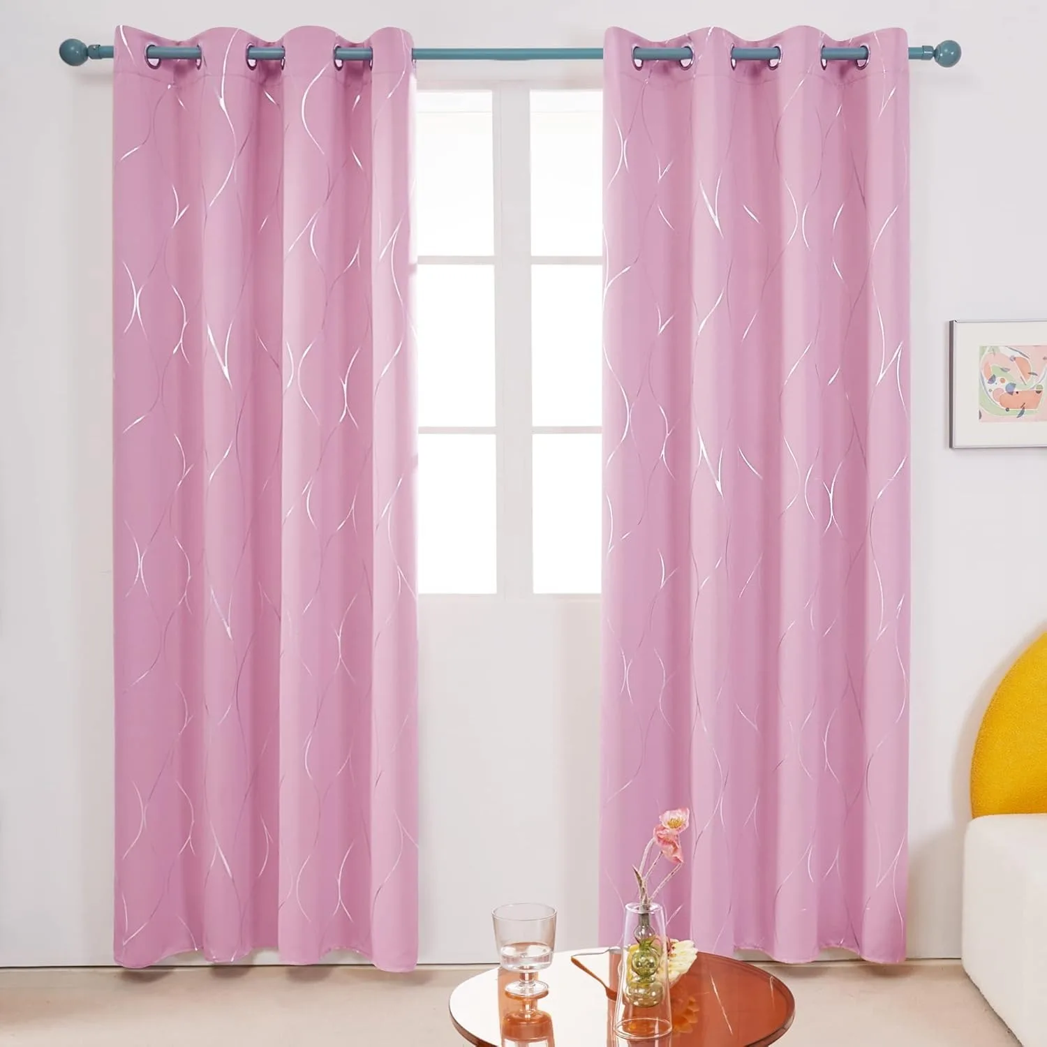 

Шторы с волнообразным принтом, пылезащитные, 100% полиэстер, светонепроницаемые, для гостиной, спальни, домашнего декора