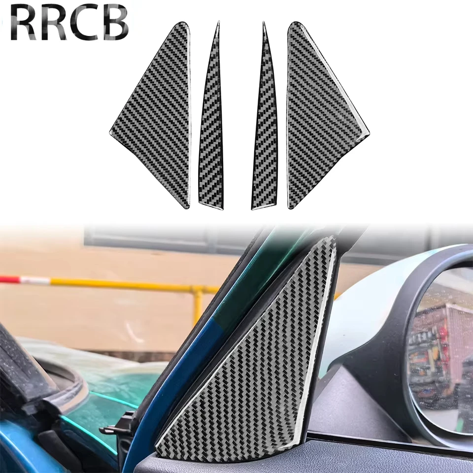 

For BMW Mini Cooper Countryman F60 2017-2023 Soft Carbon Fiber Car Interior A-pillar Side Window Decoration Sticker Accessories