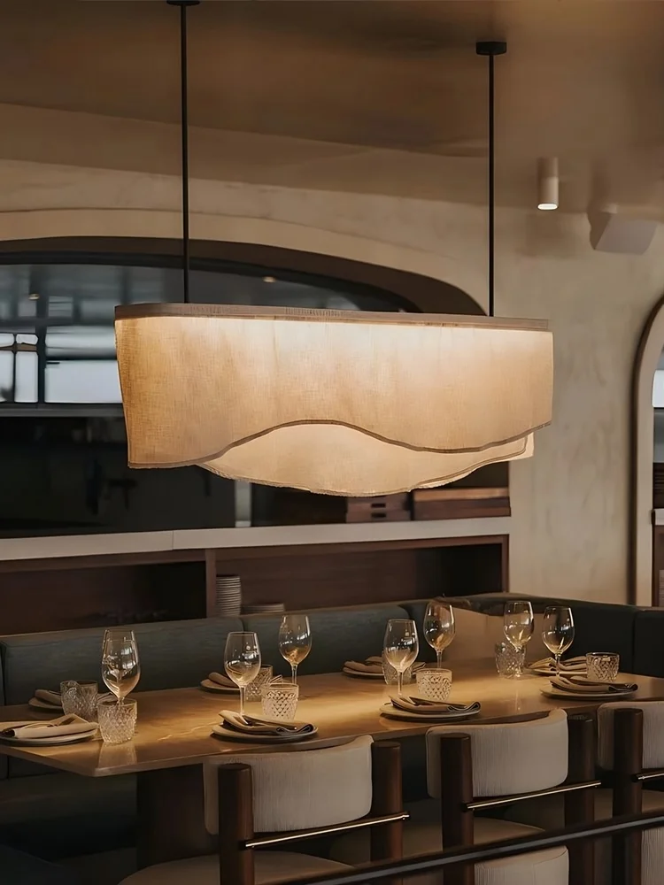 

Japanese Wabi Sabi Style Restaurant Pendant Light Homestay Hotel Front Desk Light Zen Tea Room Coffee Shop Bar Long Strip Light