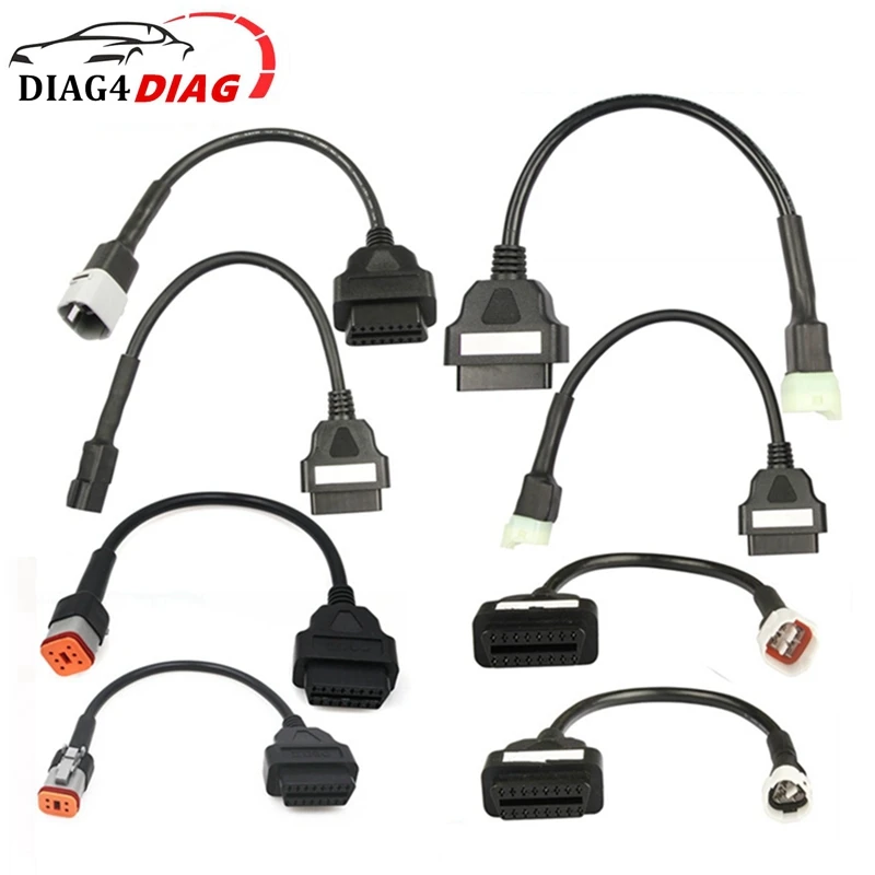 OBD2 Connector For Motorcycle Motobike For YAMAHA 3/4pin For HONDA 4Pin For 6pin For Harley/Ducati Moto OBD Extension cable