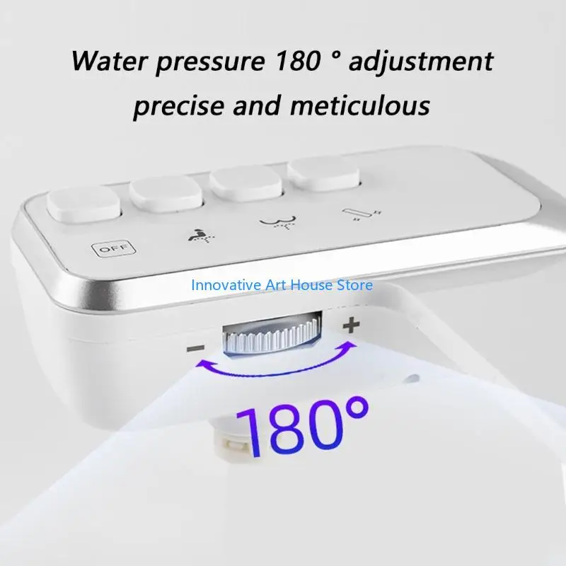 E1PC Bidet Attachment Adjustable Water Pressure Toilet Attachment Folding Nozzle