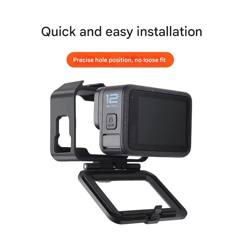 알루미늄 합금 하우징 케이지 보호 프레임 케이스, 클로드 슈 마운트 1/4 홀, 고프로 히어로 12 11 10 9 액션 카메라 케이지 리그