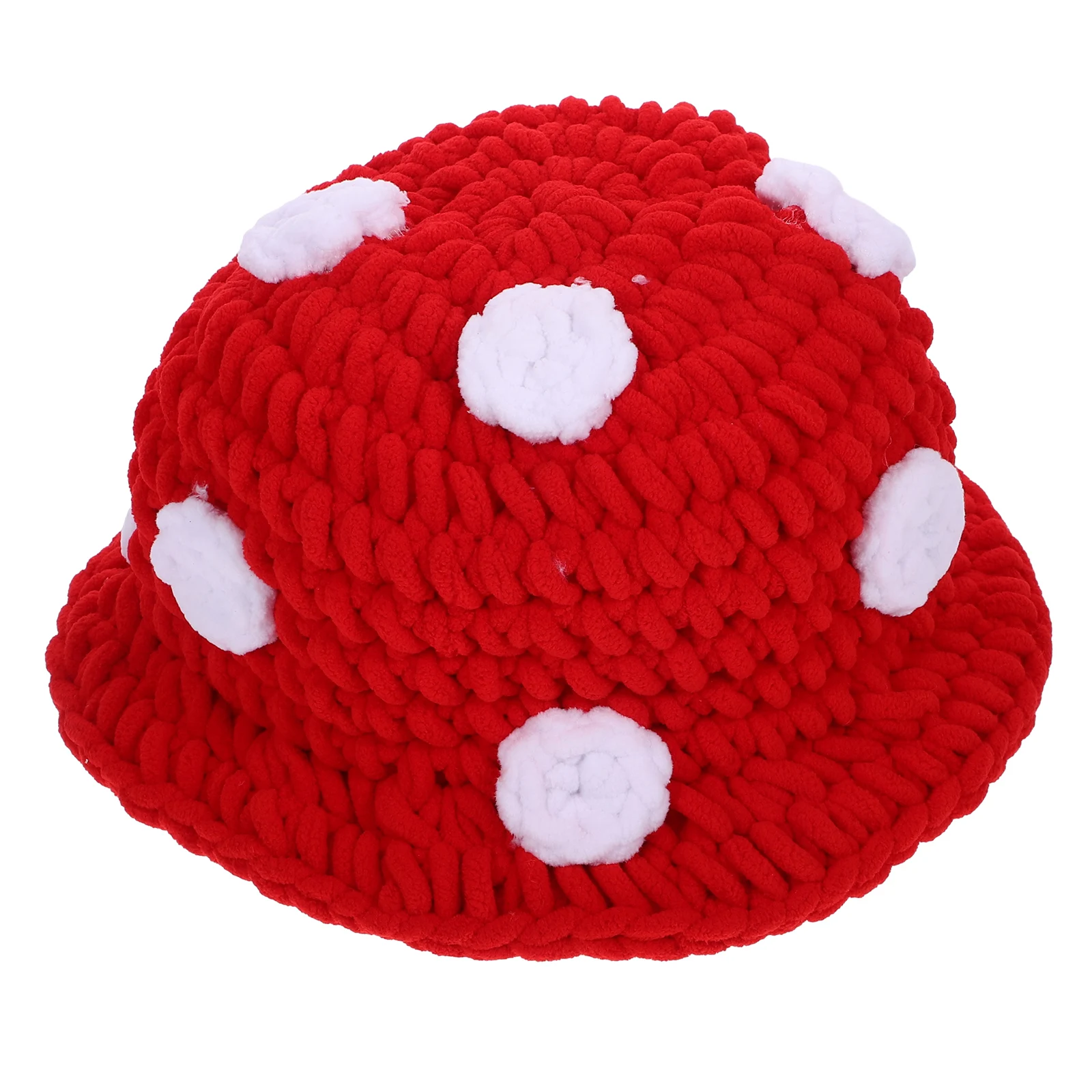 

1pc Adorable Mushroom Knit Hat Thicken Warm Party Photo Prop Costume For Men Women Halloween Decorative Unique Bucket Caps