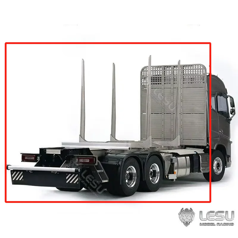LESU 1/14 Tamiya FH16 simulation car model 6*6 wooden transport car metal chassis LS-Z0010 without cab