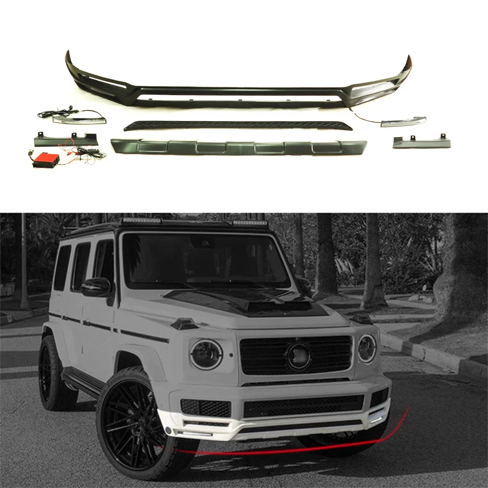 

Body Kit Car Fit G500 Front Bumper Lip Front Lip For G Class W463A Pp Material Style Exteriors Accessories