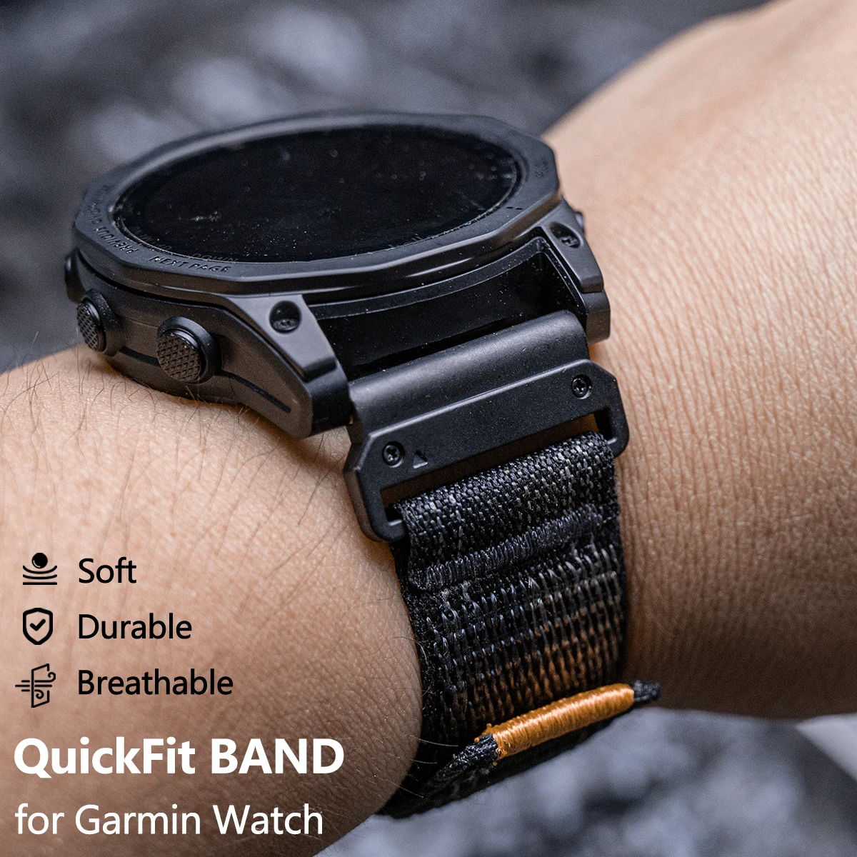 

Нейлоновый ремешок QuickFit для Garmin fenix 8/7 7x pro solar/6 6x pro solar/5 5x plus, тактический ремешок для часов garmin forerunner 965