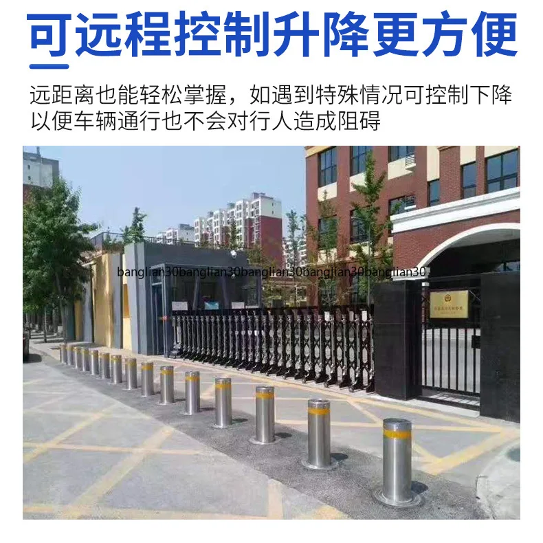 Automatic Lifting Anti-collision  Semi-automatic Stainless Steel Stop Column Simple Manual Fixed Road Pile